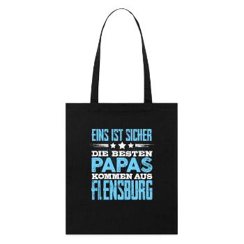 FLENSBURG - Papa - Stanley/Stella Bio-Stoffbeutel - Schwarz - Vorne