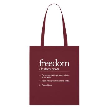 La liberté parle définitivement de la pensée d’action - Tote bag bio Stanley/Stella - bordeaux - Devant