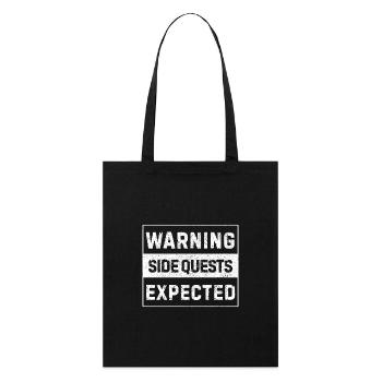 Warning – Side Quests Expected - Stanley/Stella Bio-Stoffbeutel - Schwarz - Vorne