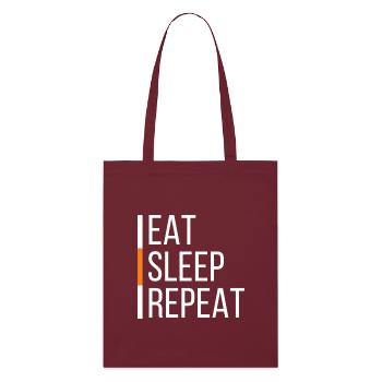 EAT SLEEP REPEAT - Tote bag bio Stanley/Stella - bordeaux - Devant