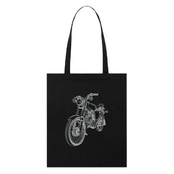 Simson S51 Silhouette Vintage ligne - Tote bag bio Stanley/Stella - noir - Devant