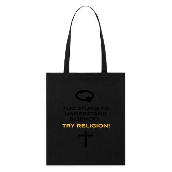 Science vs. Religion - Tote bag bio Stanley/Stella - noir - Devant