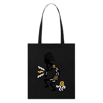 kokopelli sculpture américaine - Tote bag bio Stanley/Stella - noir - Devant