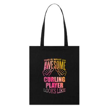 Curling - Stanley/Stella Organic Tote Bag - black - Front