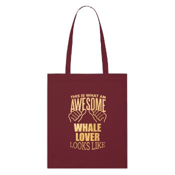 Baleine - Tote bag bio Stanley/Stella - bordeaux - Devant