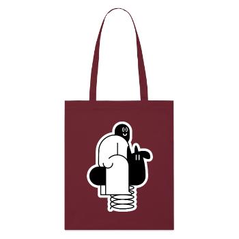 Swinging Thug - Stanley/Stella Organic Tote Bag - burgundy - Front