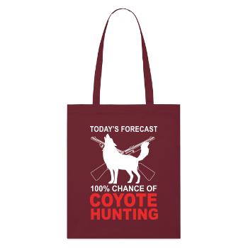 Chasseur de coyote - Tote bag bio Stanley/Stella - bordeaux - Devant