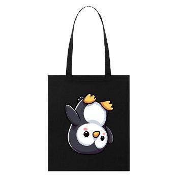 Mignon Pingouin Poirier Dessin animé Chibi - Tote bag bio Stanley/Stella - noir - Devant