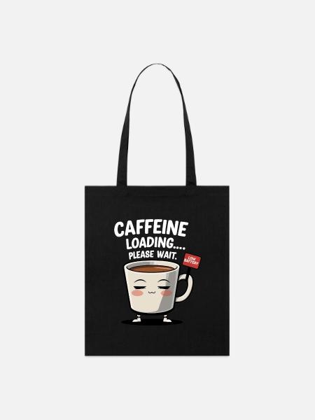 Caffeine Loading - Low Battery - Stanley/Stella Bio-Stoffbeutel - Schwarz