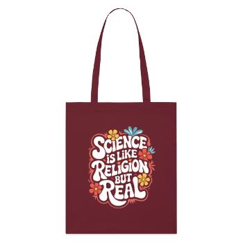Athéisme, athée, anti-religion, agnostique - Tote bag bio Stanley/Stella - bordeaux - Devant