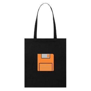 disquette Retro - Tote bag bio Stanley/Stella - noir - Devant