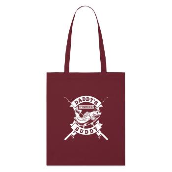 Daddy's Fishing Buddy - angler and fisherman gift - Tote bag bio Stanley/Stella - bordeaux - Devant