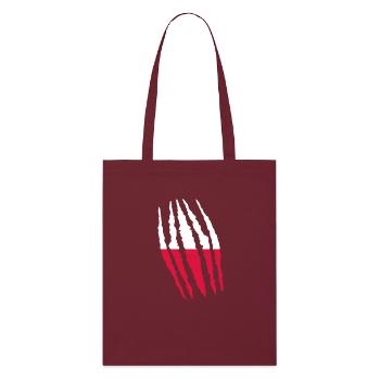 Claw claw cracks origin POLAND polska poland png - Stanley/Stella Organic Tote Bag - burgundy - Front