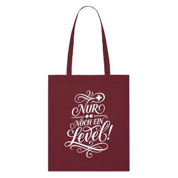Nur noch ein Level Elegantes Design - Stanley/Stella Bio-Stoffbeutel - Burgunderrot - Vorne