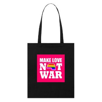 Make love not war - Stanley/Stella Bio-Stoffbeutel - Schwarz - Vorne