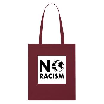No racism - Stanley/Stella Bio-Stoffbeutel - Burgunderrot - Vorne