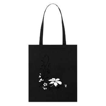Vrille de fleur - Tote bag bio Stanley/Stella - noir - Devant