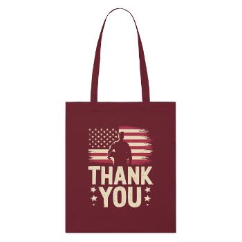 Soldat militaire vétéran - Tote bag bio Stanley/Stella - bordeaux - Devant