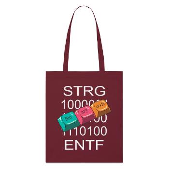 Computer Nerd - Stanley/Stella Organic Tote Bag - burgundy - Front