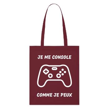 manette de jeu vidéo - Tote bag bio Stanley/Stella - bordeaux - Devant
