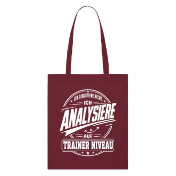 Analyse auf Trainer Niveau - Stanley/Stella Bio-Stoffbeutel - Burgunderrot - Vorne