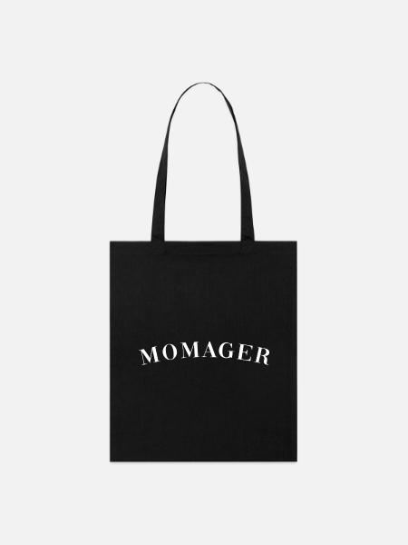 Momager plain white print - Stanley/Stella Bio-Stoffbeutel - Schwarz