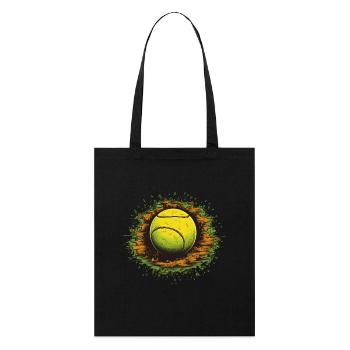 Tennis ball - Stanley/Stella Bio-Stoffbeutel - Schwarz - Vorne