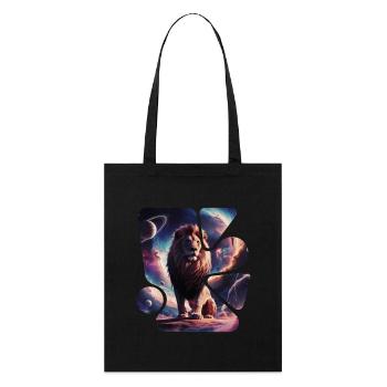 Space Lion - Stanley/Stella Organic Tote Bag - black - Front