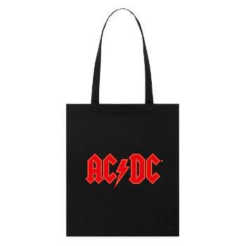 AC/DC Logo Rouge Éclair - Tote bag bio Stanley/Stella - noir - Devant