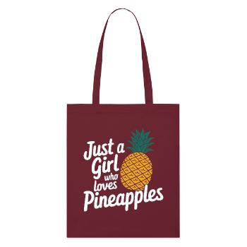 Pineapple tropical hawaiian fruit - Stanley/Stella Organic Tote Bag - burgundy - Front