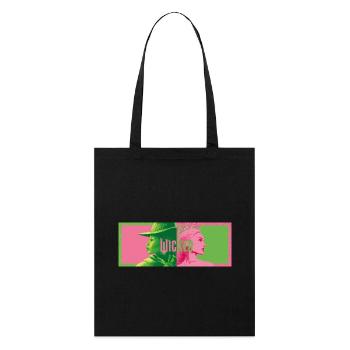 Wicked Elphaba And Glinda Design - Stanley/Stella Organic Tote Bag - black - Front