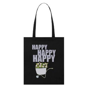SCHUBKARREN HAPPY - Stanley/Stella Bio-Stoffbeutel - Schwarz - Vorne