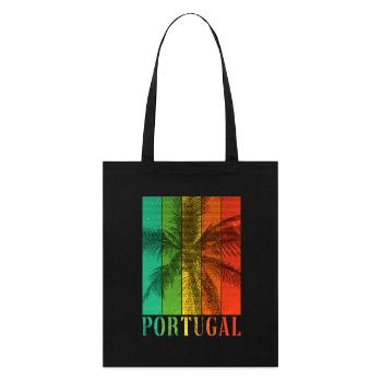 Portugal Été Palmiers Plage Vacances à la mer - Tote bag bio Stanley/Stella - noir - Devant