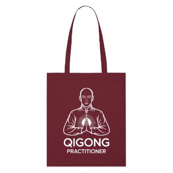 Qigong Tai Chi - Tote bag bio Stanley/Stella - bordeaux - Devant