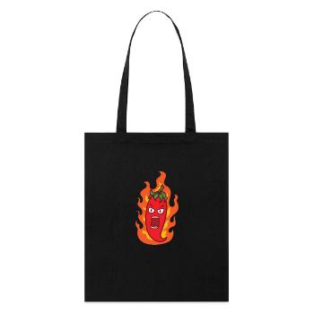 hot as fire chili heat spice - Stanley/Stella Organic Tote Bag - black - Front