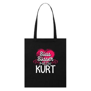 KURT - süss - Stanley/Stella Bio-Stoffbeutel - Schwarz - Vorne