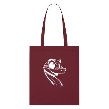 Cunning Snake Funny Snakes Drawing - Stanley/Stella Organic Tote Bag - burgundy - Front