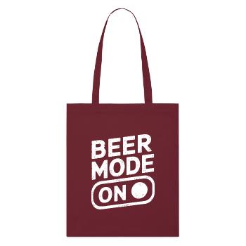 Beer Mode On Bierspruch Trinkspruch - Stanley/Stella Bio-Stoffbeutel - Burgunderrot - Vorne