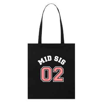 Mid Sis 02 - Middle Sister - Mittlere Schwester - Stanley/Stella Bio-Stoffbeutel - Schwarz - Vorne