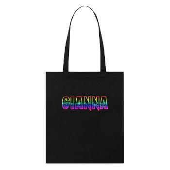 gianna rs arc-en-ciel - Tote bag bio Stanley/Stella - noir - Devant