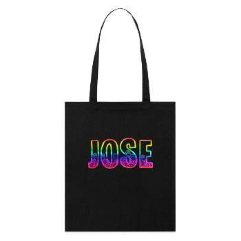 jose rs regenbogen - Stanley/Stella Bio-Stoffbeutel - Schwarz - Vorne