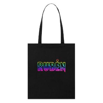 rubén rs regenbogen - Stanley/Stella Bio-Stoffbeutel - Schwarz - Vorne
