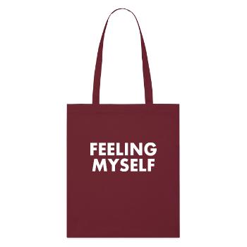 feeling myself - Stanley/Stella Bio-Stoffbeutel - Burgunderrot - Vorne