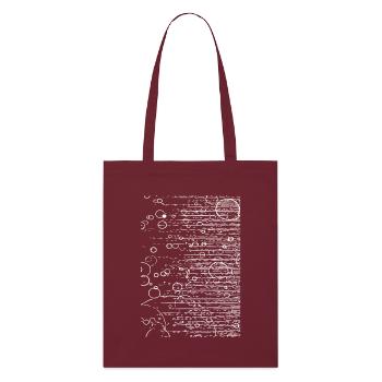 Abstraktes Design - Stanley/Stella Bio-Stoffbeutel - Burgunderrot - Vorne