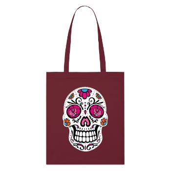 Jour de crâne en sucre du crâne mort - Tote bag bio Stanley/Stella - bordeaux - Devant