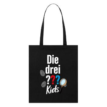 Die Drei ??? Kids Logo und Gadgets - Stanley/Stella Bio-Stoffbeutel - Schwarz - Vorne