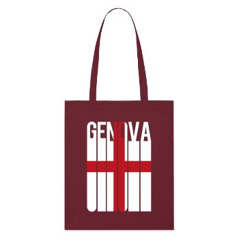 flag of Genoa Genua Genova Genes Génova - Stanley/Stella Organic Tote Bag - burgundy - Front