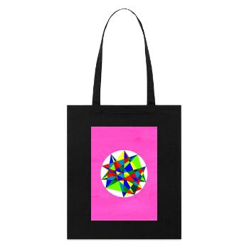 Mandala coloré ! - Tote bag bio Stanley/Stella - noir - Devant