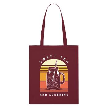Chai Tee - Stanley/Stella Bio-Stoffbeutel - Burgunderrot - Vorne