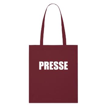 Presse - Tote bag bio Stanley/Stella - bordeaux - Devant